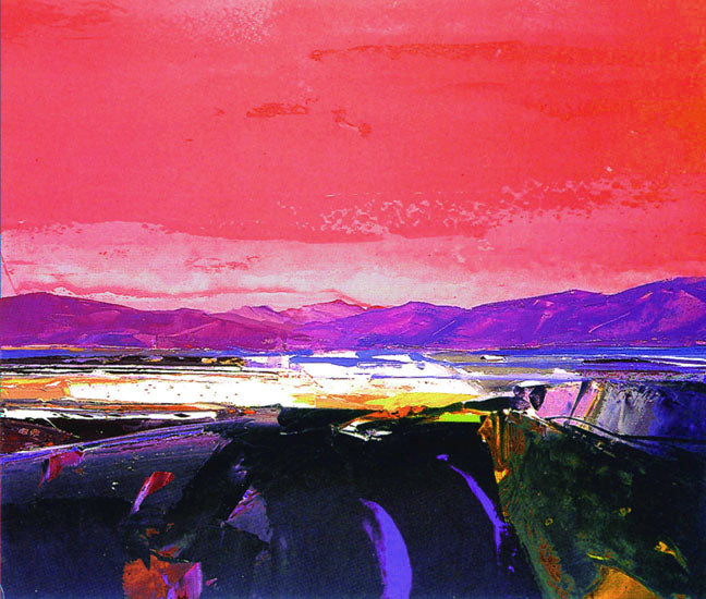 Kinlochbervie Red Sky - Donald Hamilton Fraser R.A.