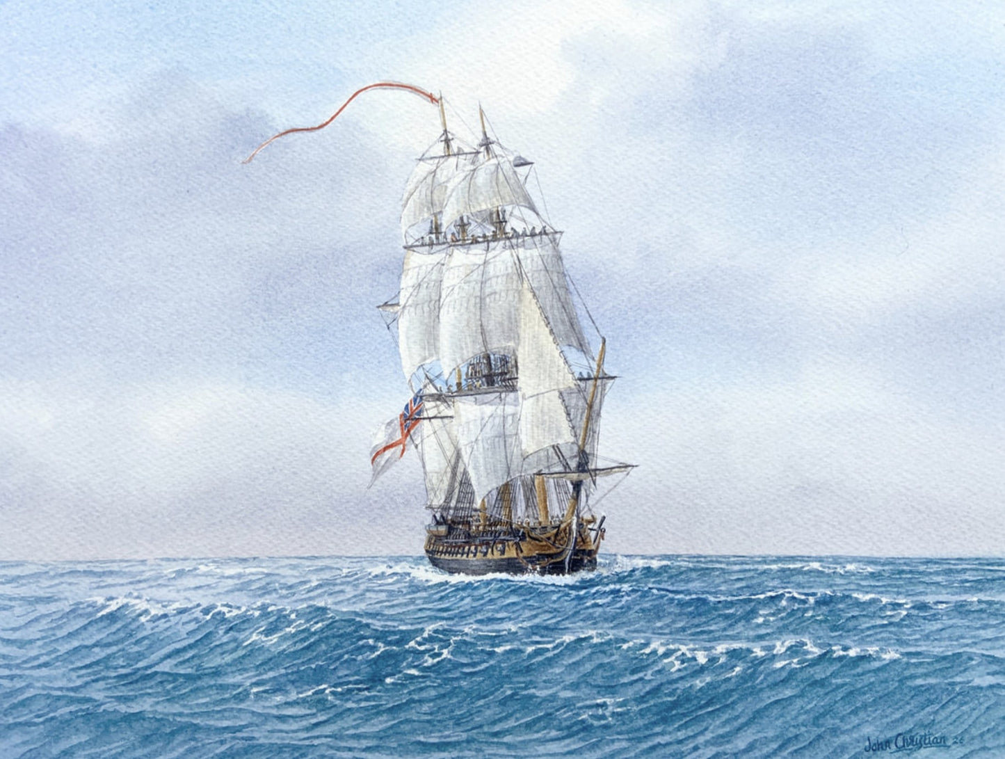 Arethusa on a Beam Reach - John Christian