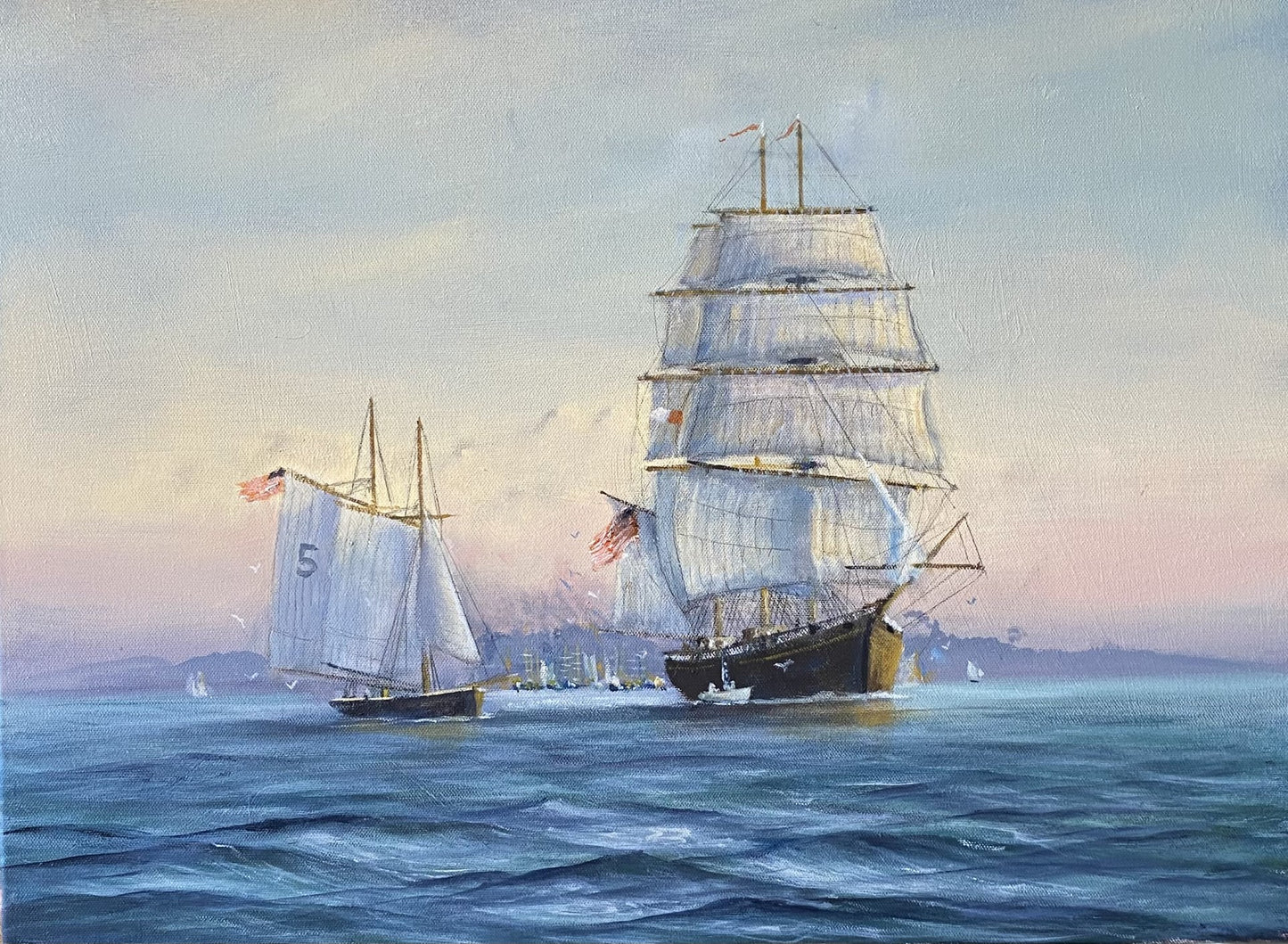 Jeremy Rugge-Price - The HR Grace clipper “Down East” departing New York.