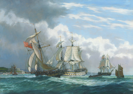 A 74-Gun Ship entering the Carrick Roads, 1800 - Geoffrey Huband