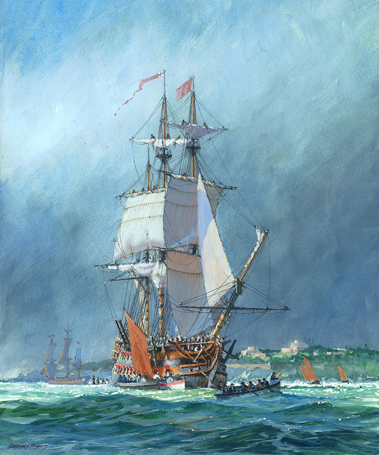 HMS Tenacious at Falmouth - Geoffrey Huband