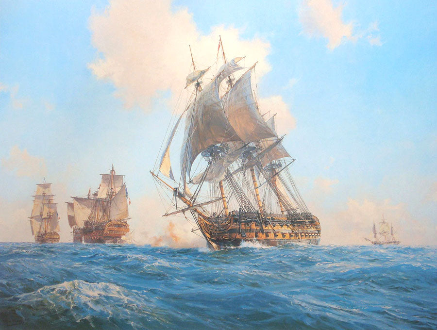 Agamemnon opens fire on the Ça Ira, 13th March 1795