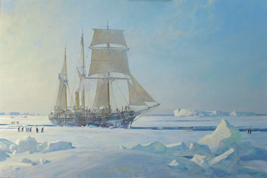 Endurance in the Weddell Sea on 7th December 1914 - Commissioned oil on canvas by Geoff Hunt RSMA.