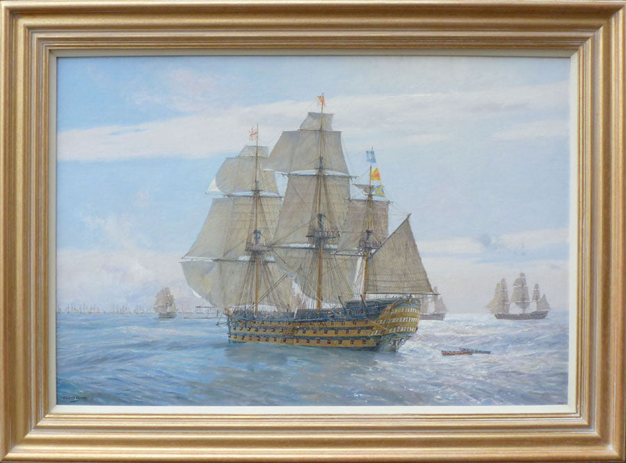 England Expects - Oil on canvas by Geoff Hunt RSMA.