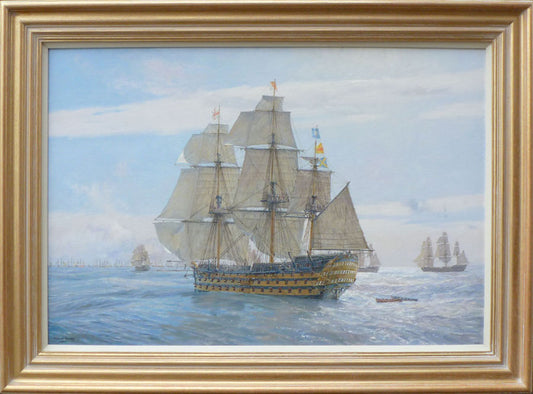 England Expects - Oil on canvas by Geoff Hunt RSMA.