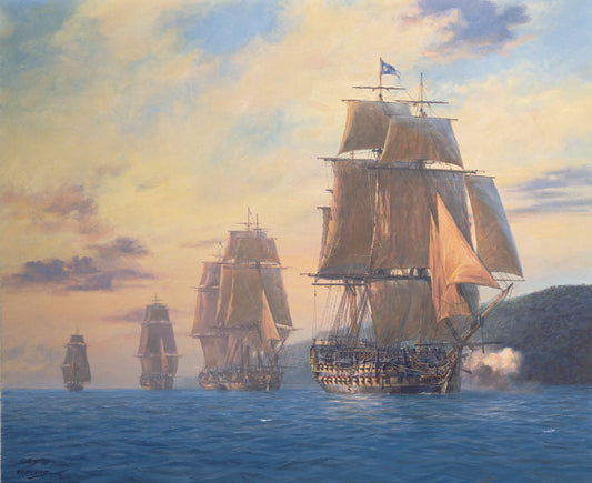 HMS Agamemnon - Nelson's first flagship leads the squadron, Mediterranean, 1796