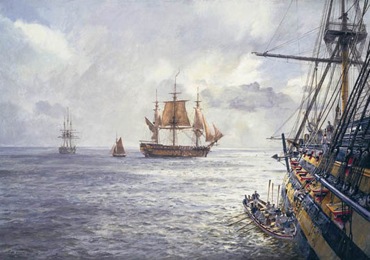 HMS Duke William - coming aboard a 98-gun ship at the Nore, 1793 - Geoff Hunt