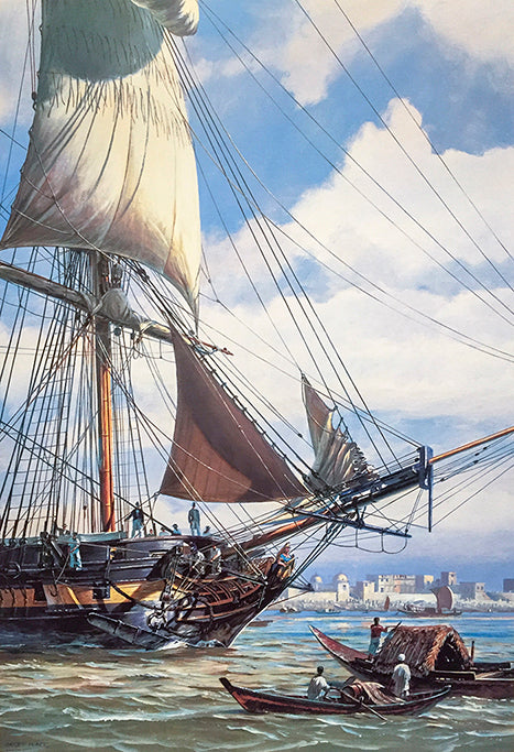 Geoff Hunt PPRSMA - HMS Surprise off Calcutta