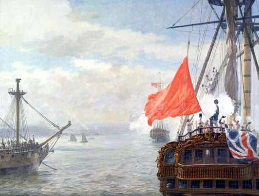 Mutiny - Oil on canvas by Geoff Hunt RSMA.