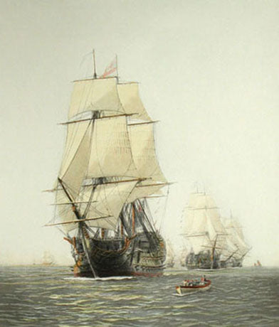 The first journey of Victory - After WL Wyllie, engraved by H Wyllie