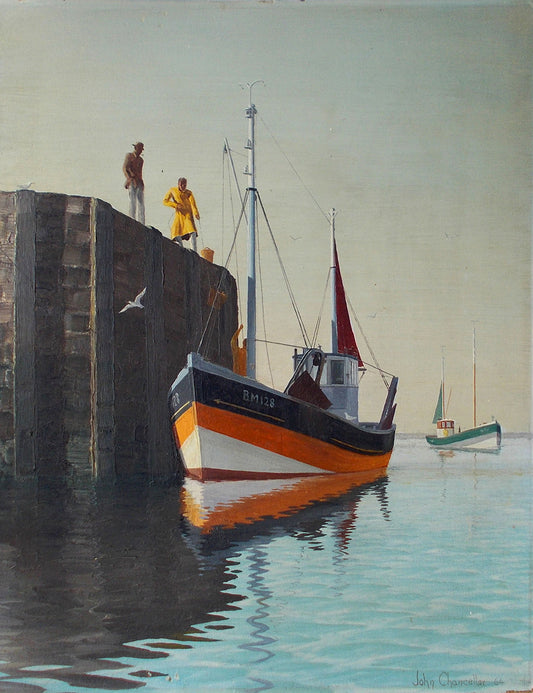 A Fishing Vessel Unloading its Catch, Brixham- John Chancellor