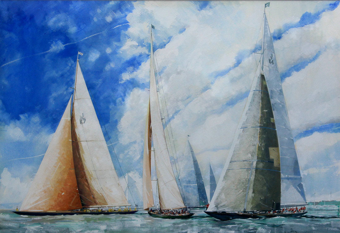 J-Class Yachts at the America's Cup Jubilee - John Scott Martin PRSMA