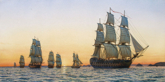 H.M. Ship Triumph and Squadron off the Pointe du Raz - Mark Myers PPRSMA