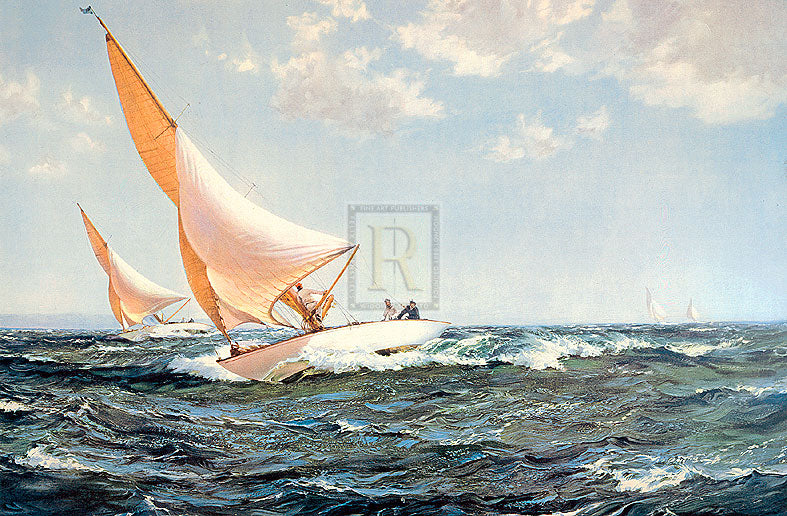 Neck and Neck - Montague Dawson