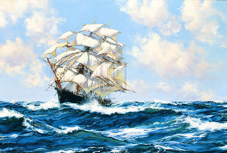 Swinging Along - The Clipper Ship - Montague Dawson