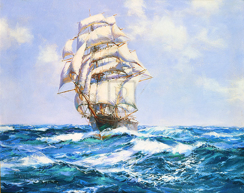 The Blue Seas - The Eliza Bars - Montague Dawson