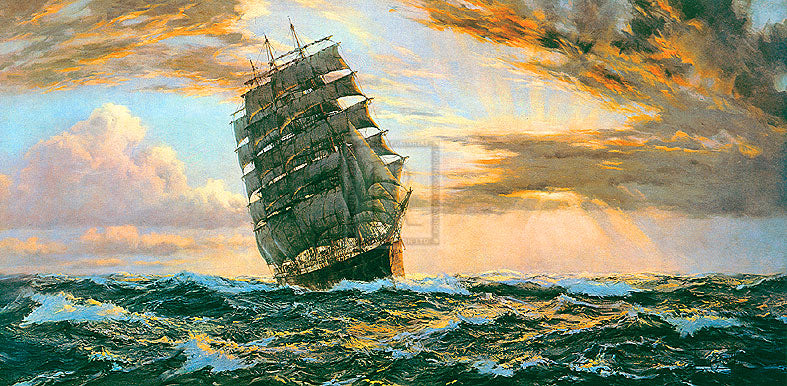 The Golden West - The Pamir - Montague Dawson