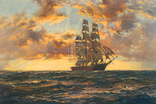 The Tall Ship - Clipper Kaisow - Montague Dawson