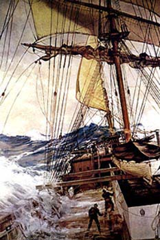 The Rising Wind - Montague Dawson