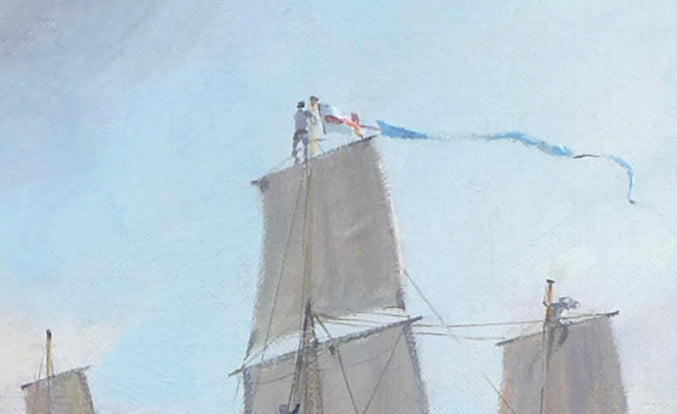 Morning Reconnaissance - Looking into Brest, June 1800 - Geoff Hunt PPRSMA