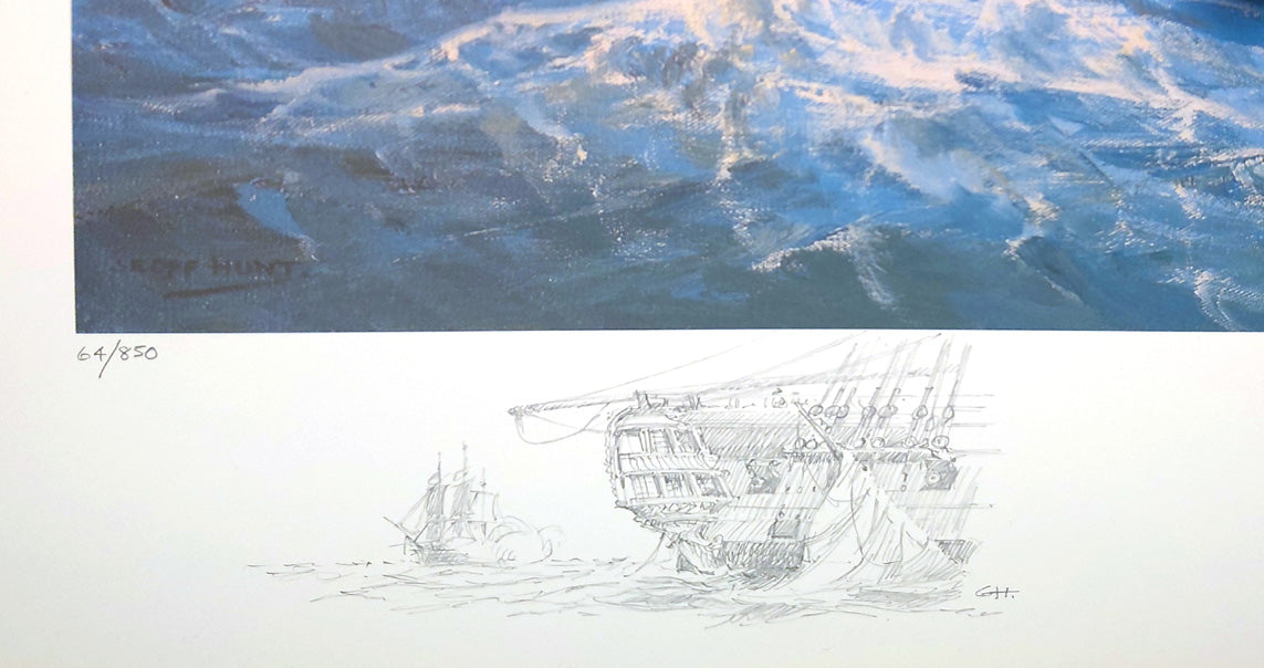 Agamemnon opens fire on the Ça Ira, 13th March 1795