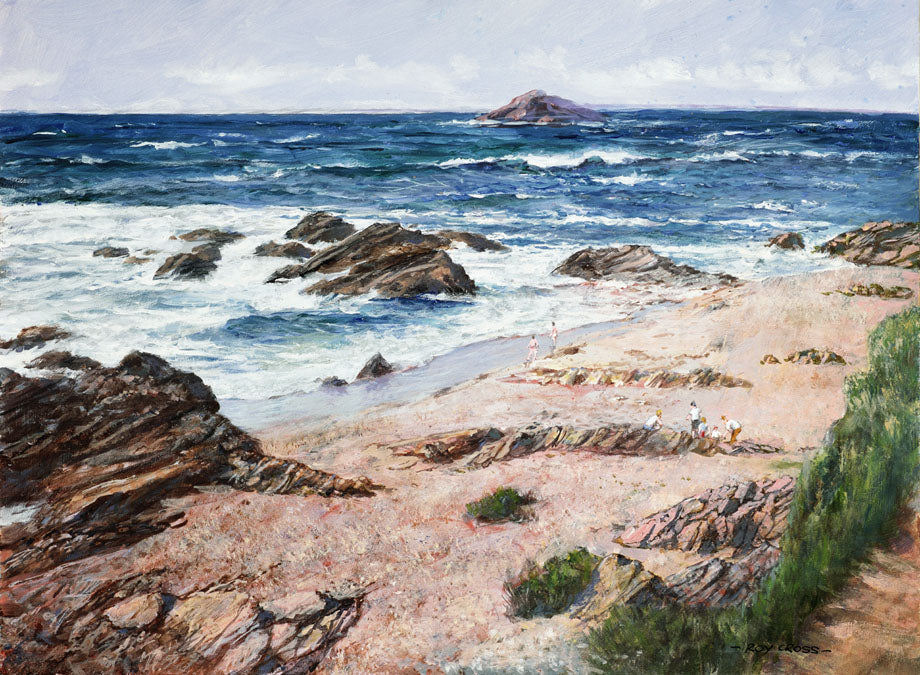 A Beach near Wembury, South Devon - Roy Cross RSMA
