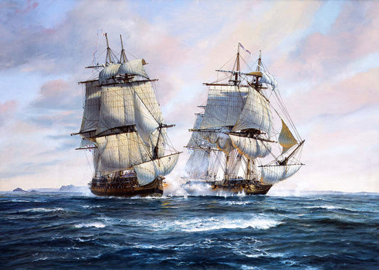 HMS Nymphe v. Cléopâtre - Roy Cross RSMA