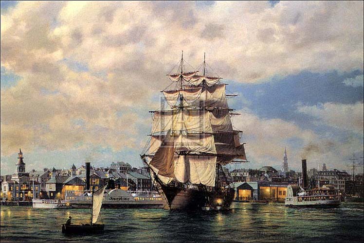 'Ocean Monarch' leaving New York - Roy Cross RSMA