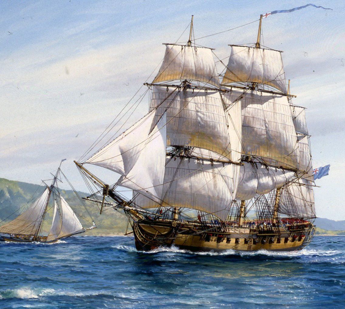 HMS Aimable off Antigua, 1795 - Roy Cross RSMA