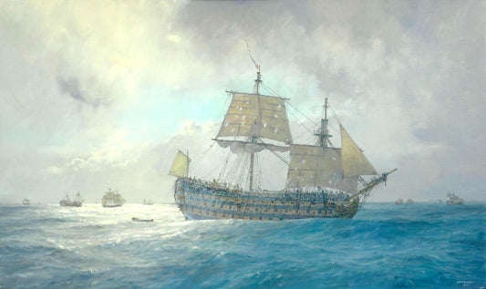 After the Great Battle and before the Great Storm - Oil on canvas by Geoff Hunt PPRSMA.