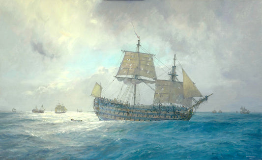 After the Great Battle and before the Great Storm - Oil on canvas by Geoff Hunt PPRSMA.
