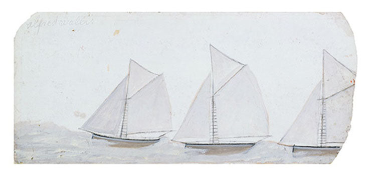 Three Sailing Boats in a Line - Alfred Wallis