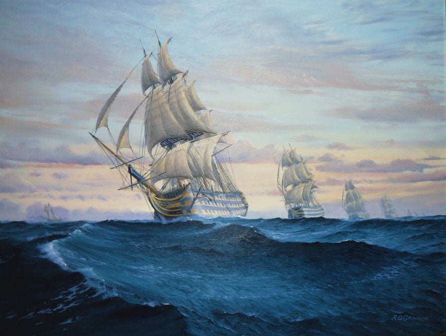 Victory and squadron in the Atlantic Ocean, May 1805. - Bob Grimson