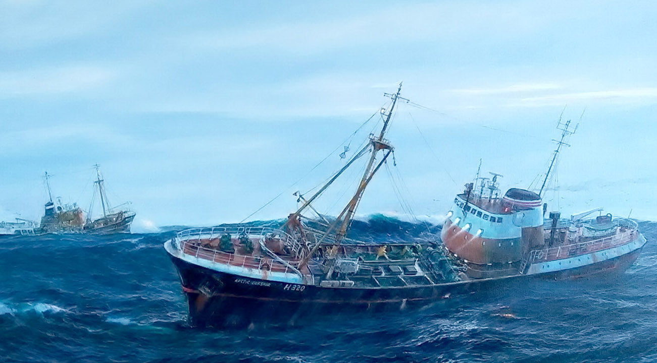 Jenny Morgan RSMA - Preparing to shoot the trawl - M.T. Arctic Corsair