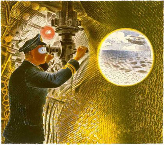 Commander of a Submarine looking through a Telescope - Eric Ravilious