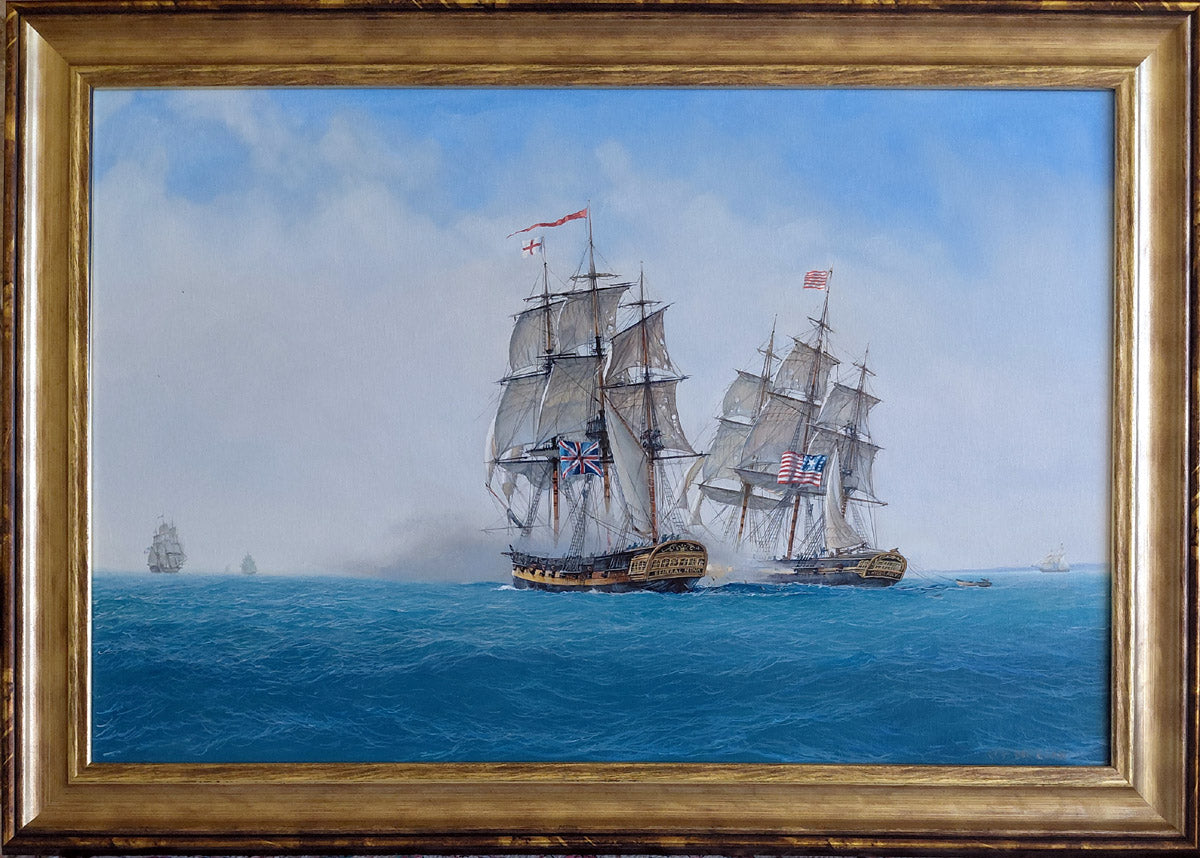 The Batte of Delaware Bay - Commissioned painting by Jenny Morgan RSMA