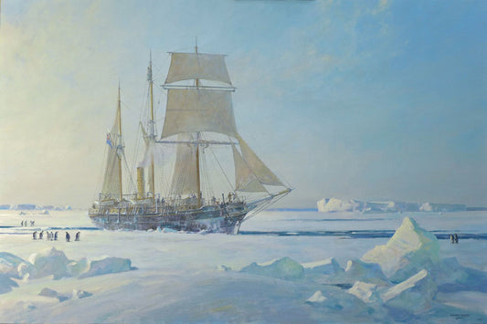 Endurance in the Weddell Sea on 7th December 1914 - Commissioned oil on canvas by Geoff Hunt RSMA.