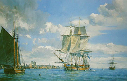 HMS Active in Boston Harbour, July 19, 1773 - Geoff Hunt