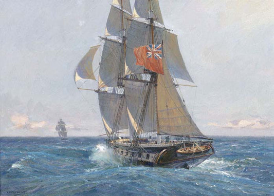 HMS Fantome in pursuit of a Slaver, 30th April 1841 - Geoff Hunt