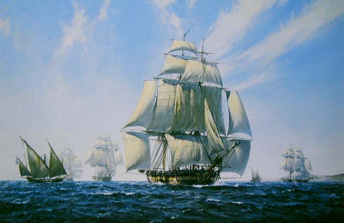 Mediterranean Deployment: "USS Ontario" leading Decatur's squadron, 1815 - Geoff Hunt