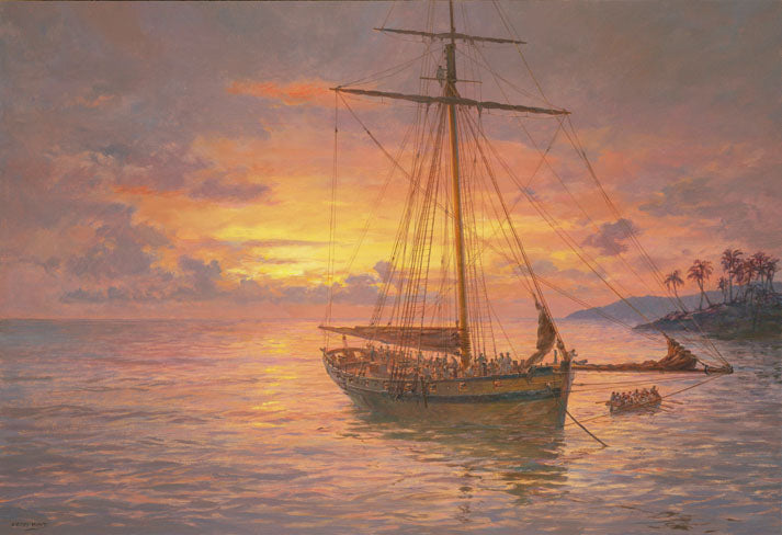 Seaflower - Royal Navy cutter off San Domingo, 1795 - Geoff Hunt