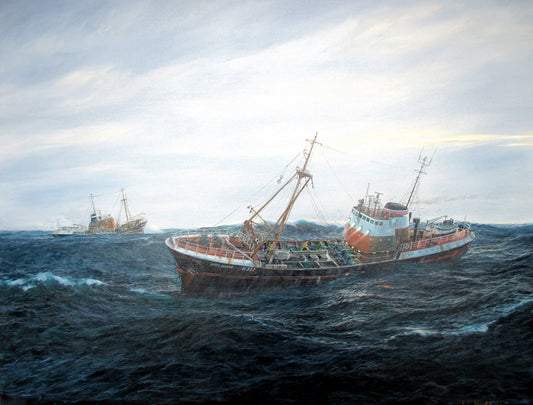 Jenny Morgan RSMA - Preparing to shoot the trawl - M.T. Arctic Corsair