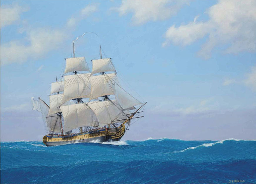 She Sails like a Bird – Hermione bound for Boston, April 1780- Jenny Morgan RSMA