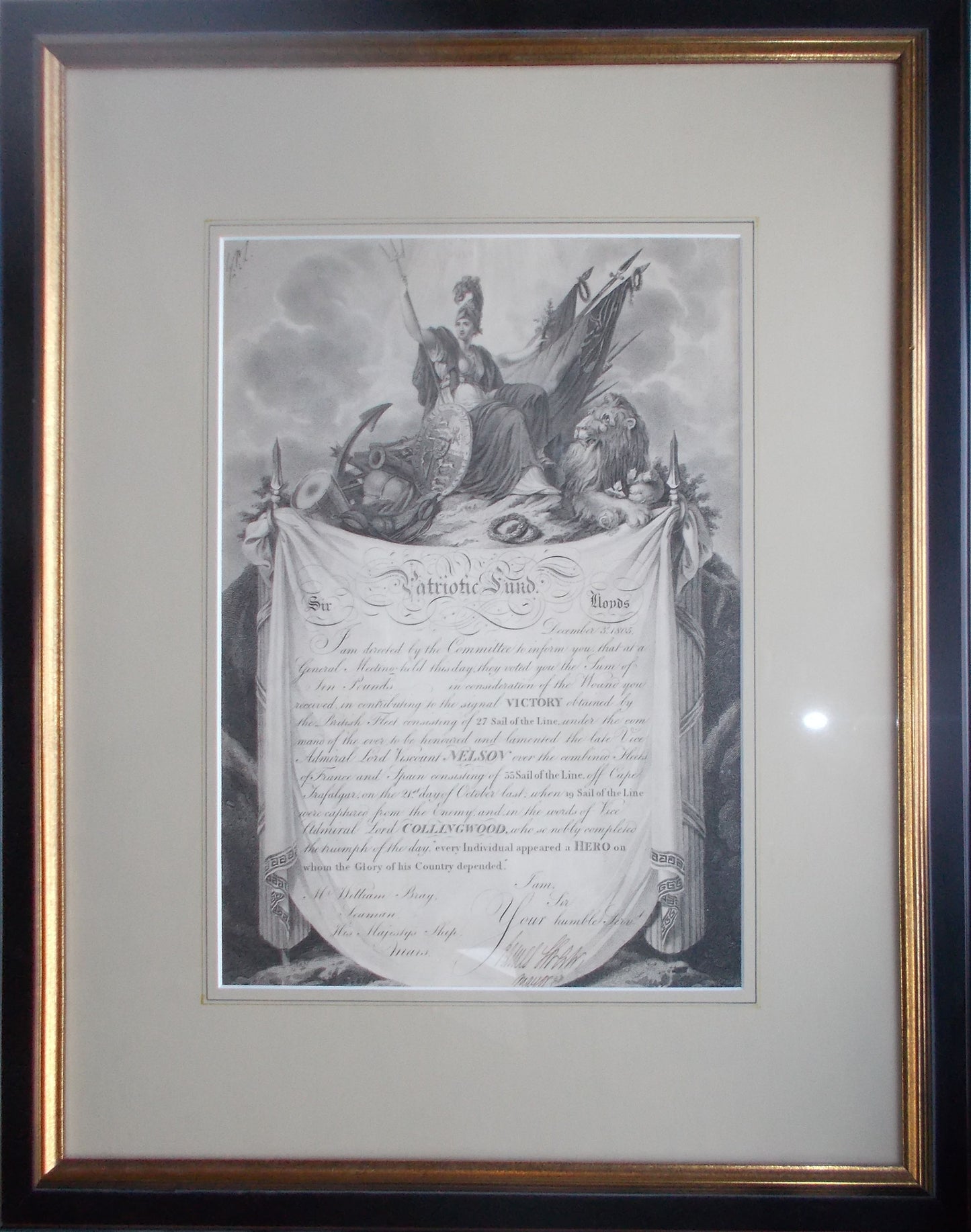 Original Patriotic Fund Certificate - Lloyds