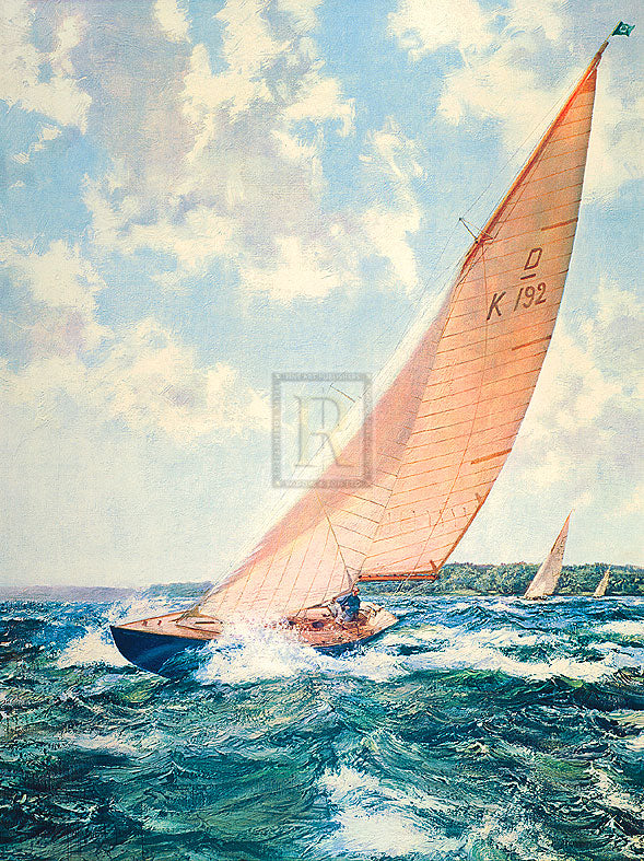 H.M Queen Elizabeth's Yacht - Montague Dawson