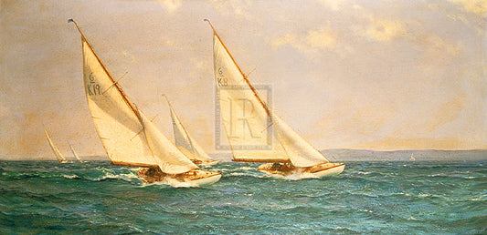 Racing for the Corianthian Challenge - Montague Dawson