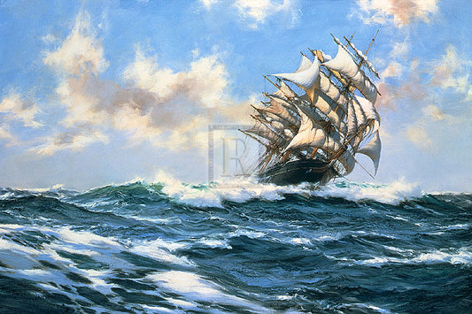 Sun-Flecked Foam - The Barnabas Webb - Montague Dawson