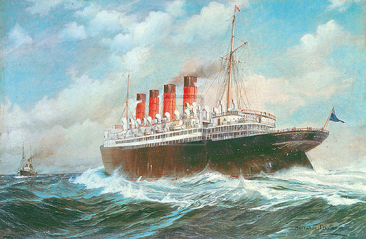 The Mauretania - Montague Dawson