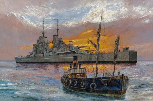 HMS Vanguard 1950 - Paul Wright RSMA