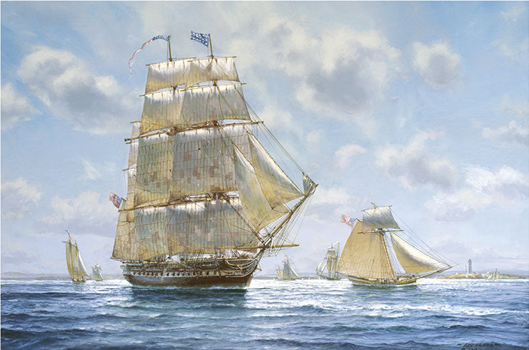 USS Constitution returning to Boston - Roy Cross RSMA